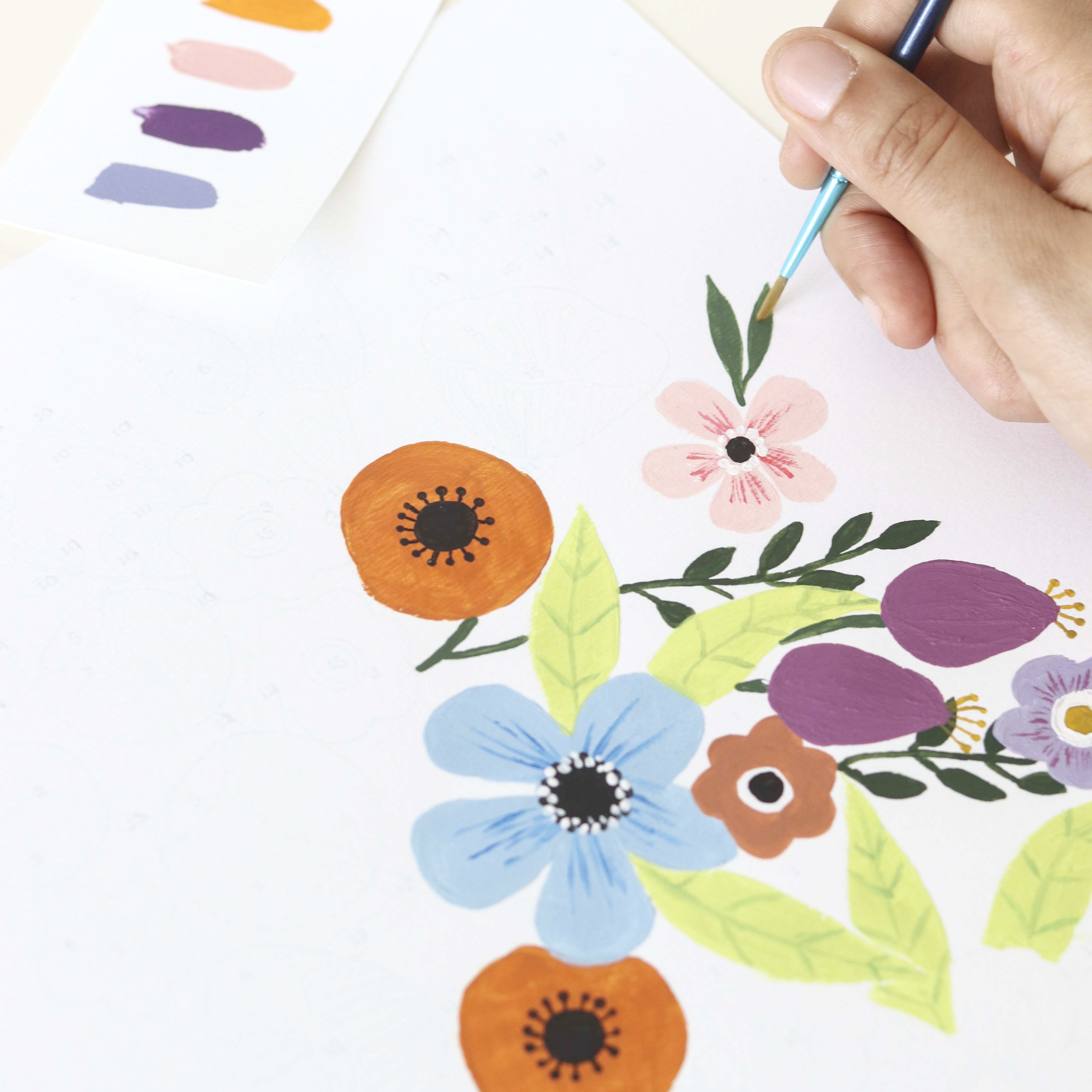 Kit peinture au numéro - Flowers