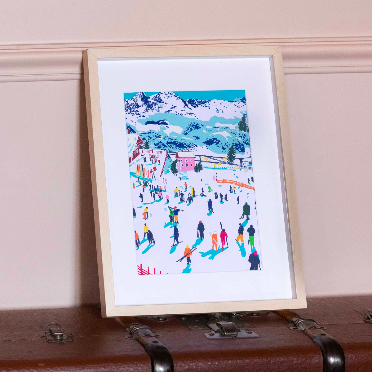 Paint by number kit - Skiing among mountains