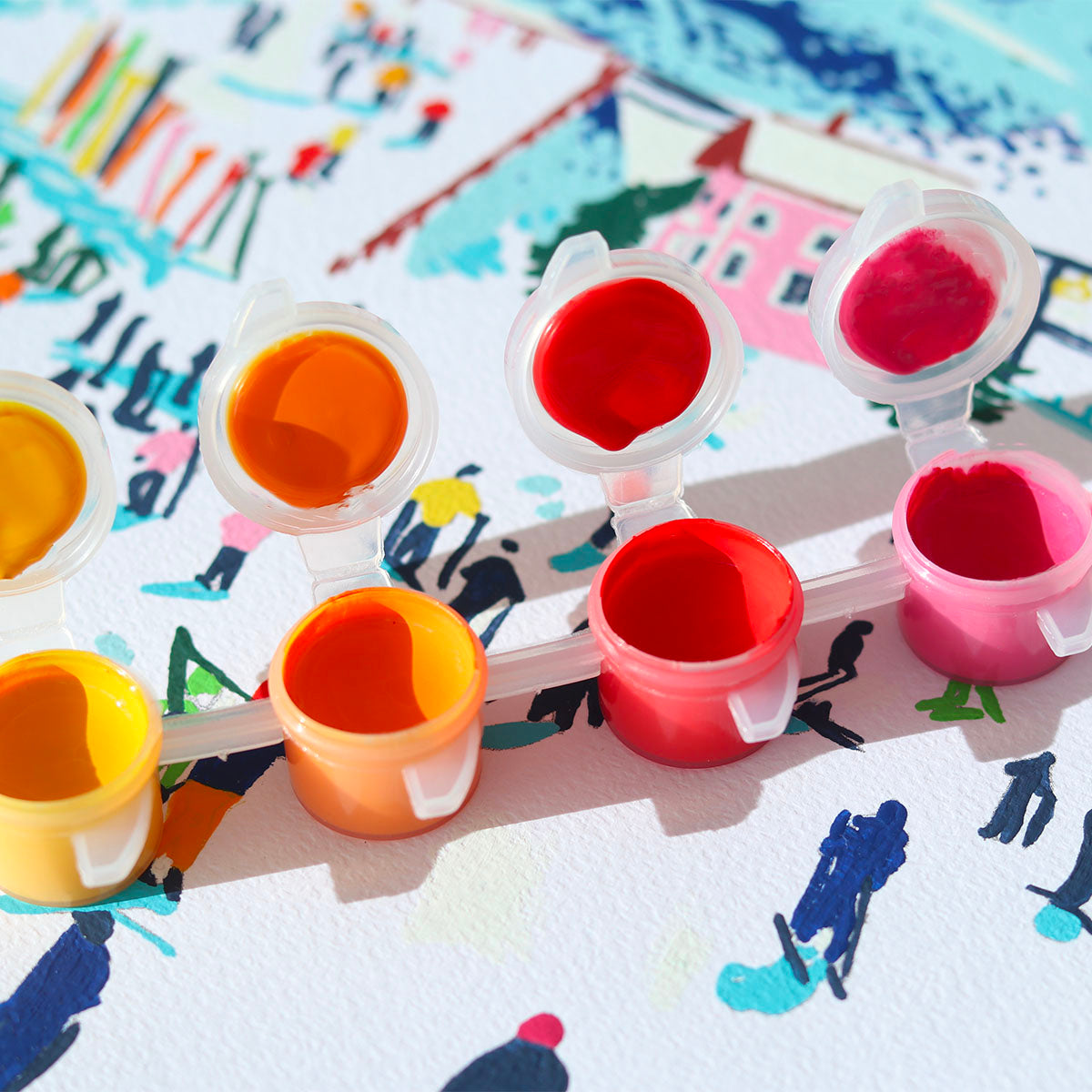 Paint by number kit - Skiing among mountains