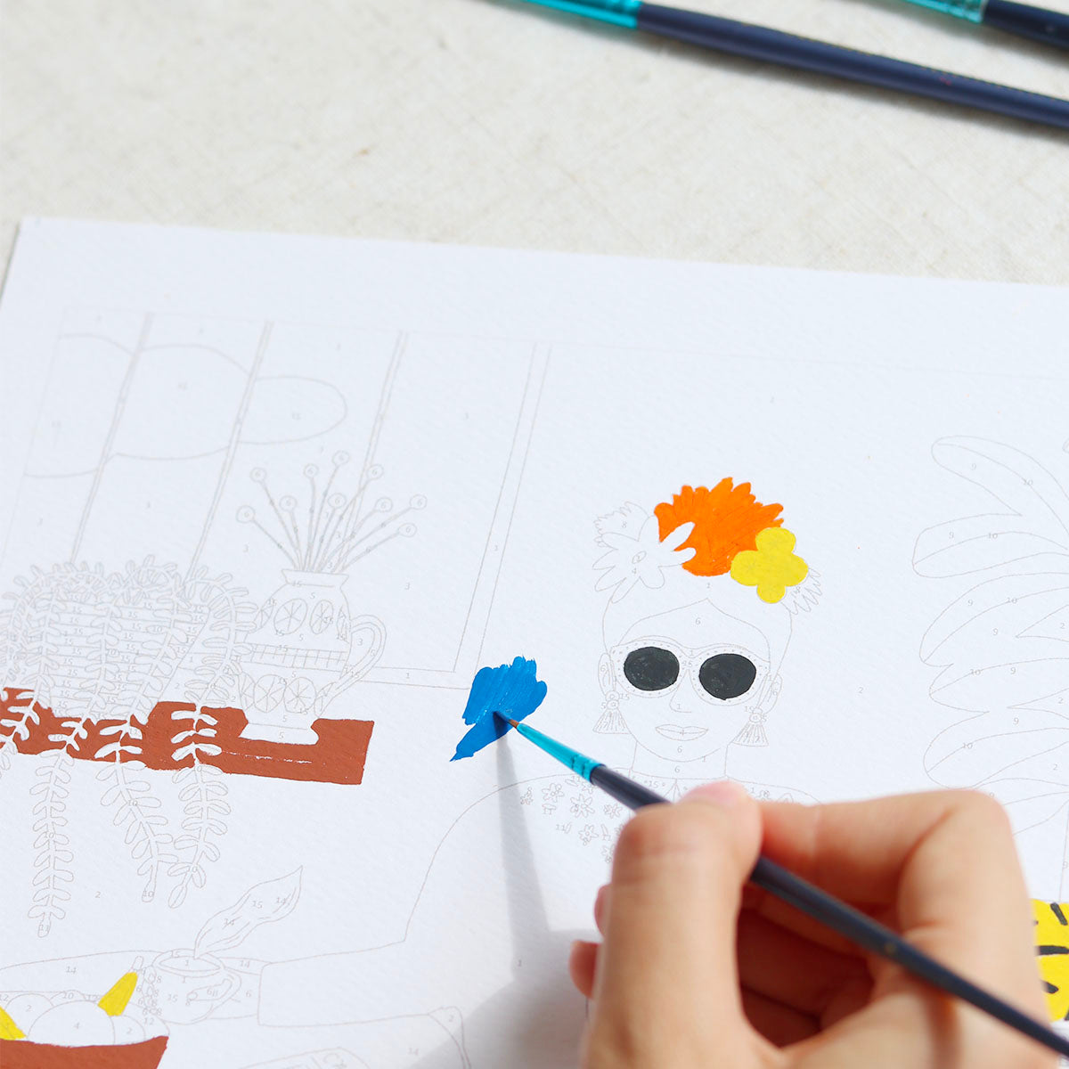 Kit peinture au numéro - La fille aux chats