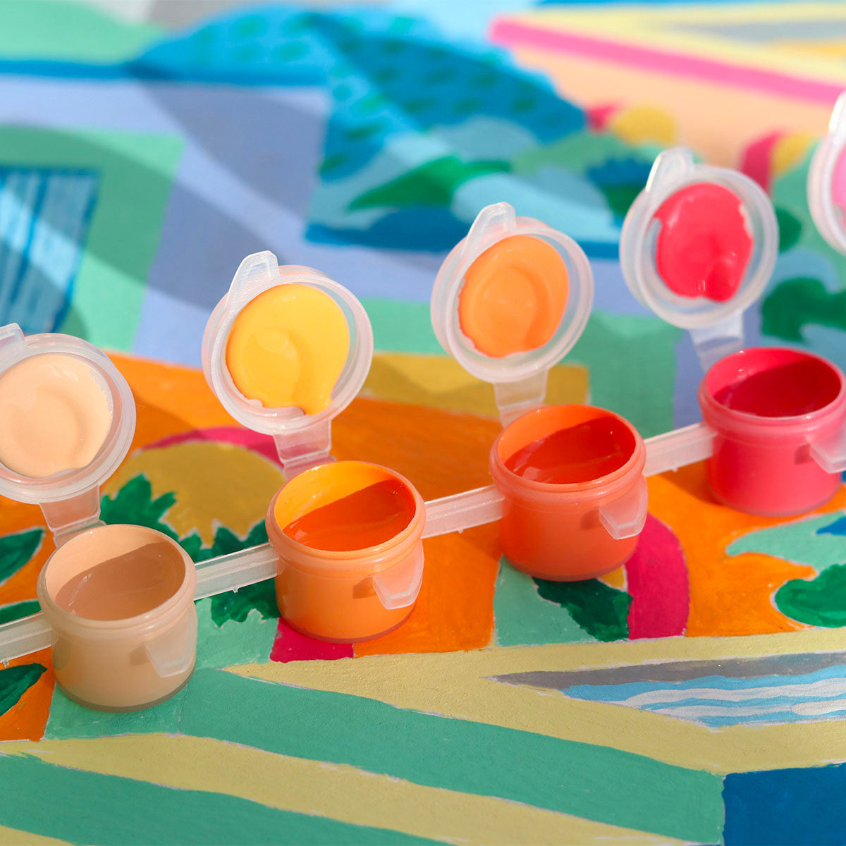 Kit peinture au numéro - Maisons colorées