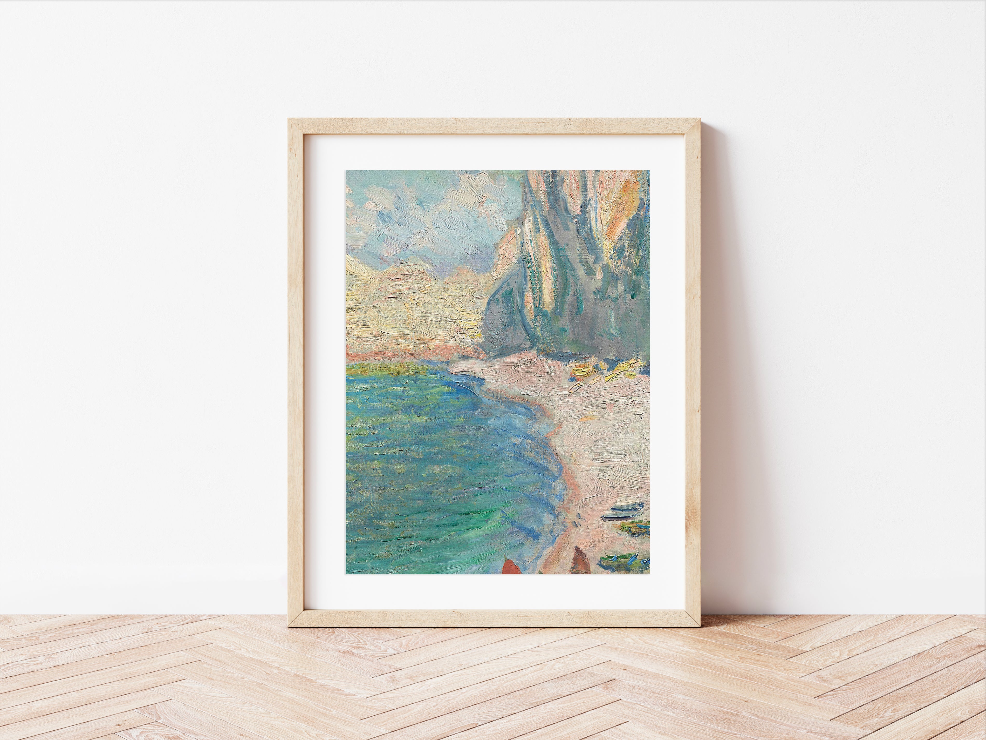 Kit de peinture au numéro - La Plage et la Falaise d'Amont, Claude Monet