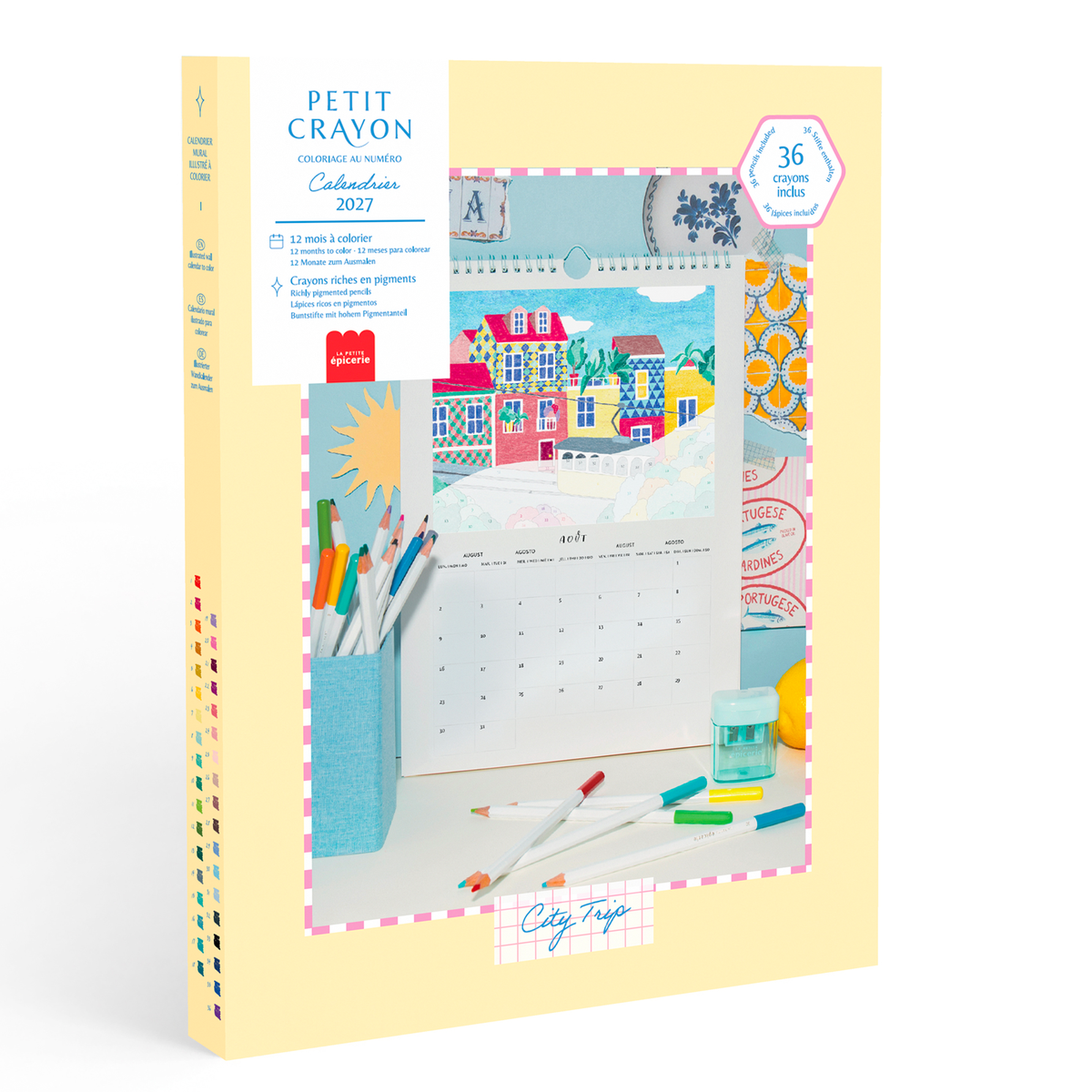Kit de coloriage au numéro - Calendrier 2027 - City Trips