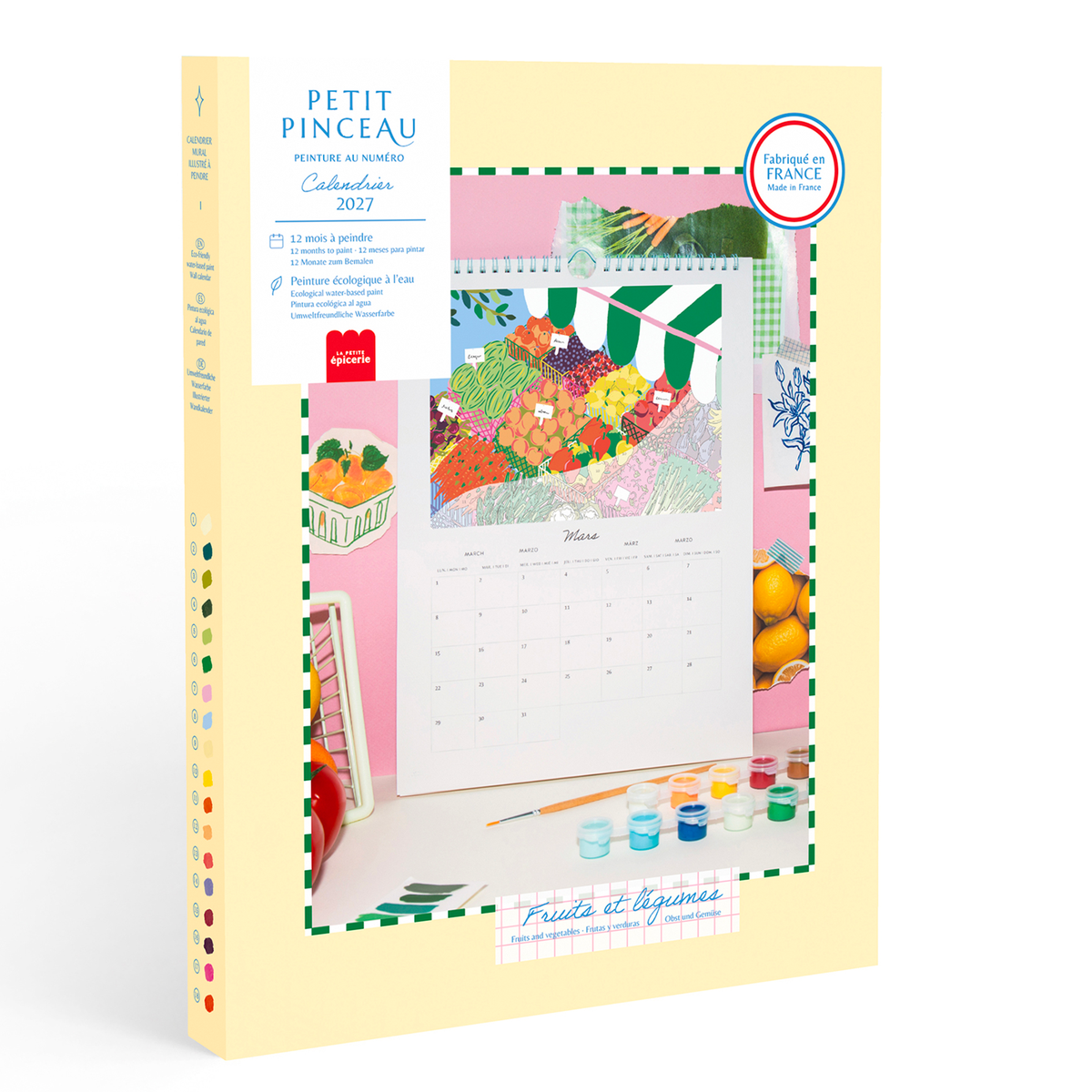 Kit de peinture au numéro - Calendrier 2027 - Fruits & Légumes