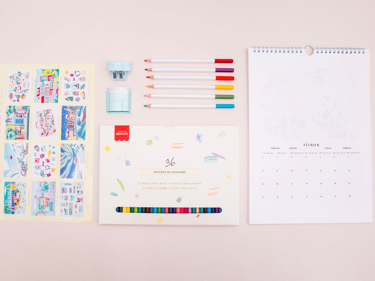 Kit de coloriage au numéro - Calendrier 2027 - City Trips