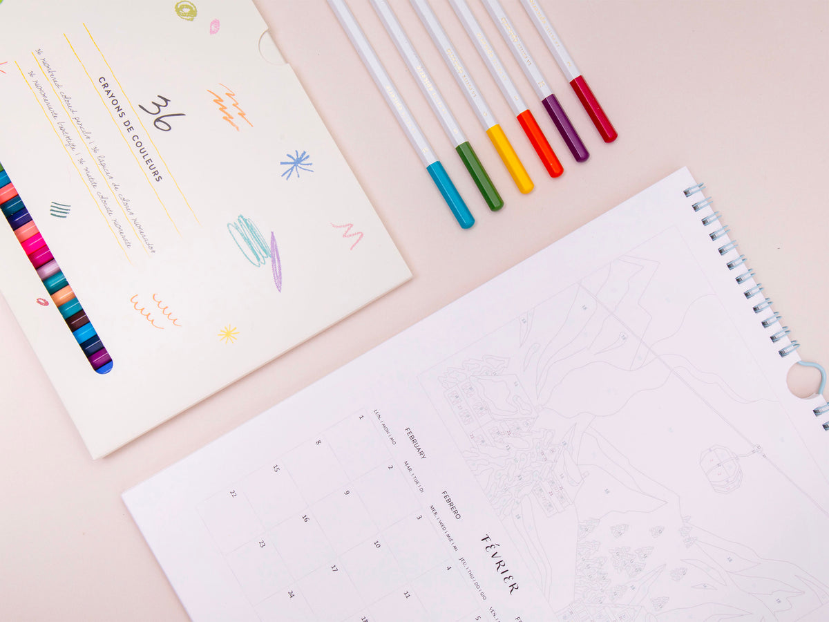 Kit de coloriage au numéro - Calendrier 2027 - City Trips