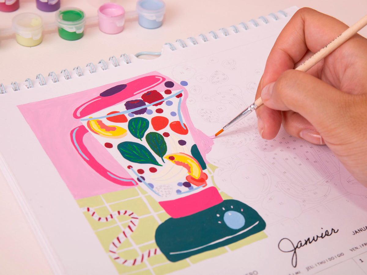 Kit de peinture au numéro - Calendrier 2027 - Fruits & Légumes