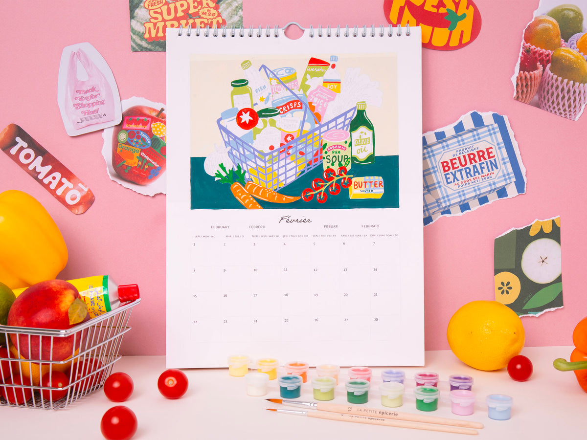 Kit de peinture au numéro - Calendrier 2027 - Fruits & Légumes