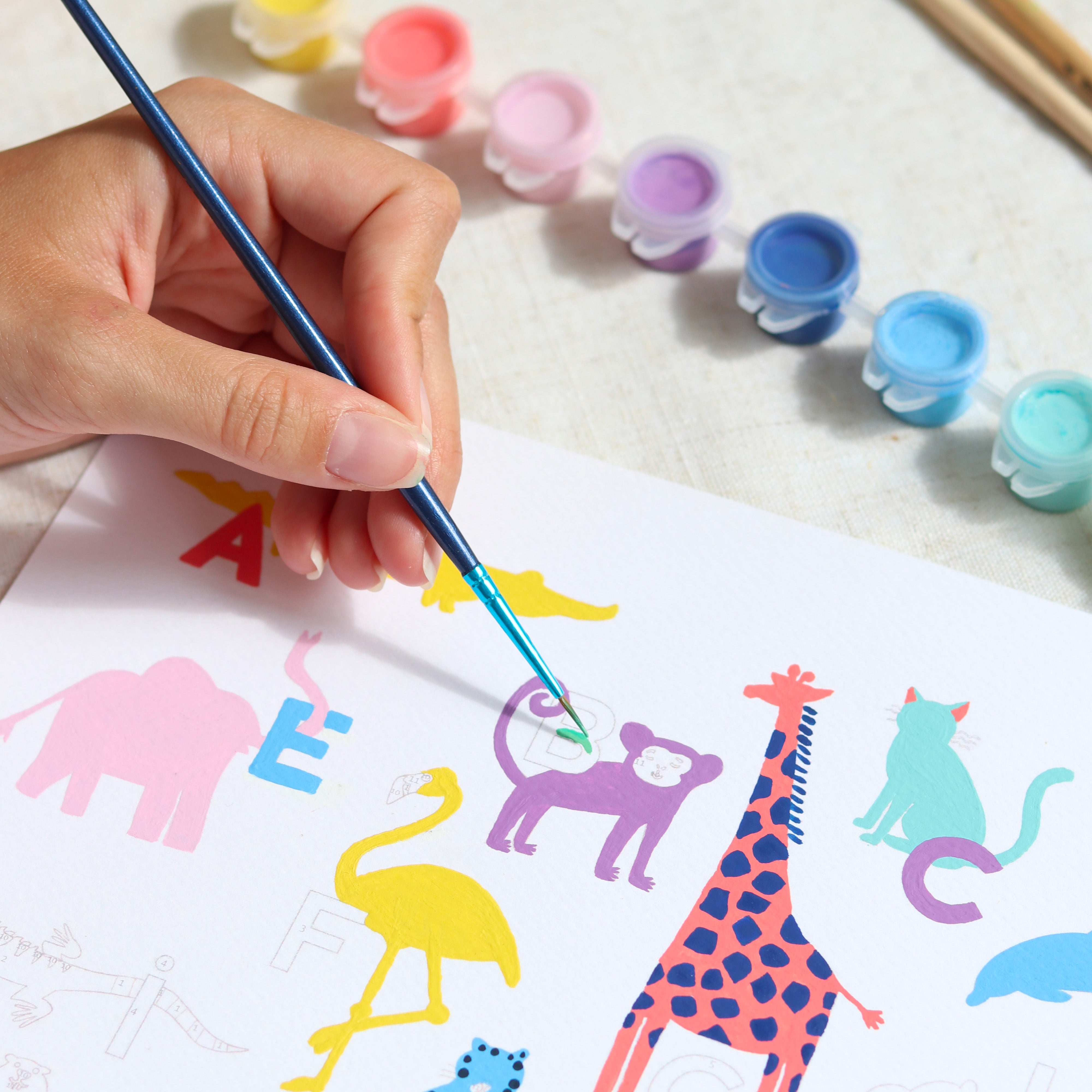 Kit peinture au numéro - Animal gang