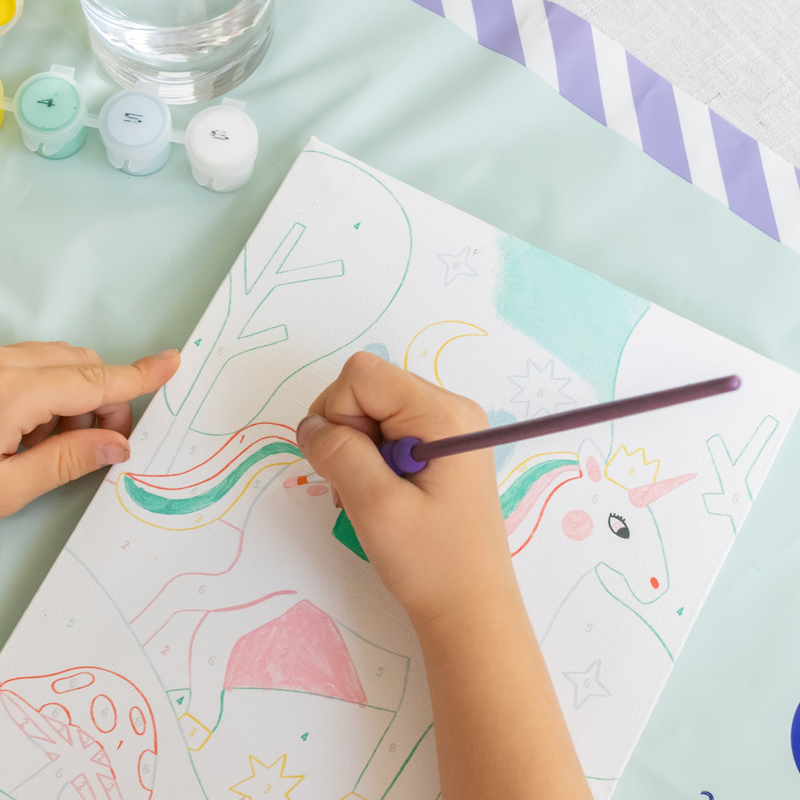 Paint by Number Kit for Kids - Unicorn and Piou