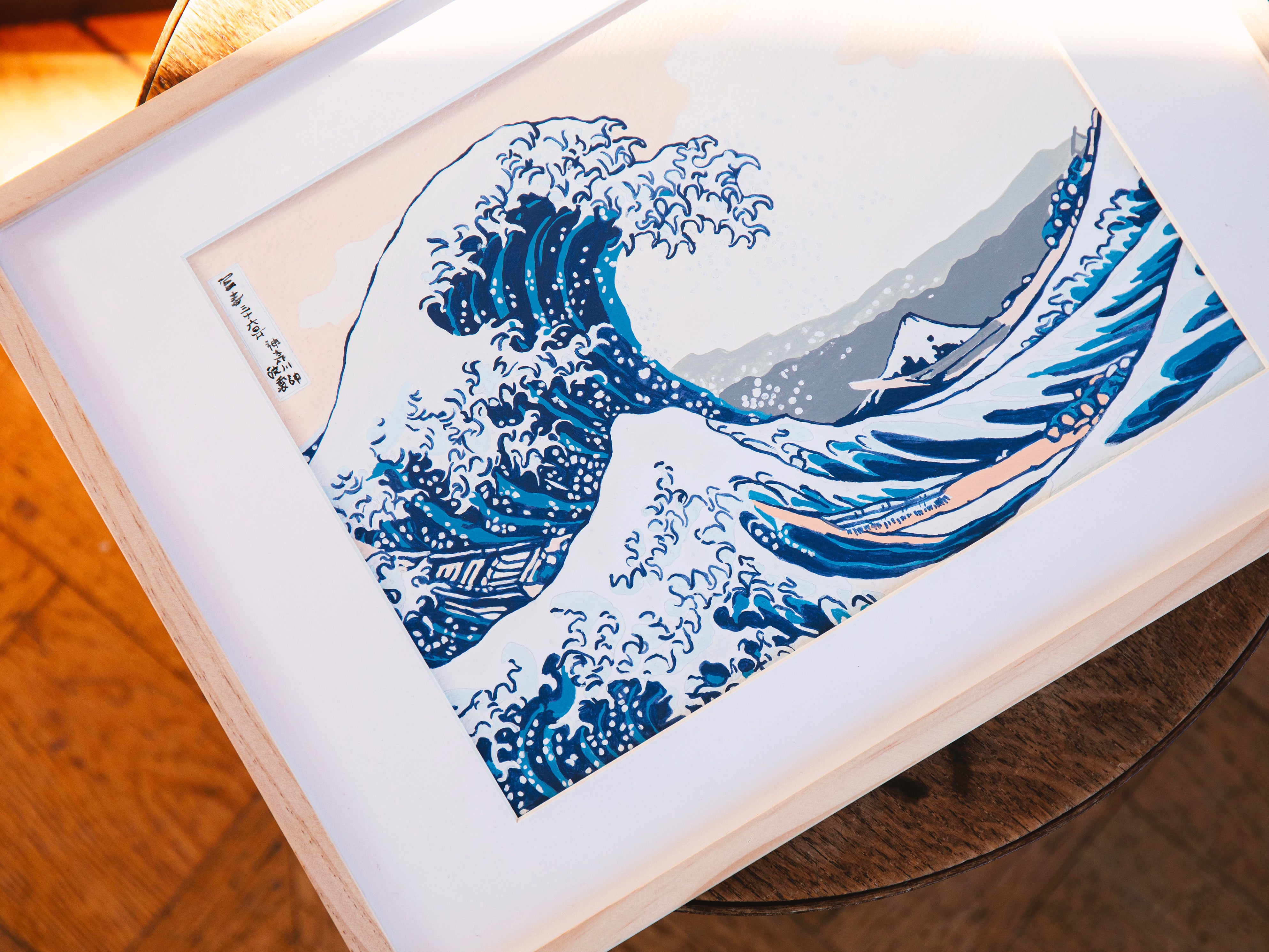 Kit de peinture au numéro - La Grande Vague de Kanagawa, Katsushika Hokusai