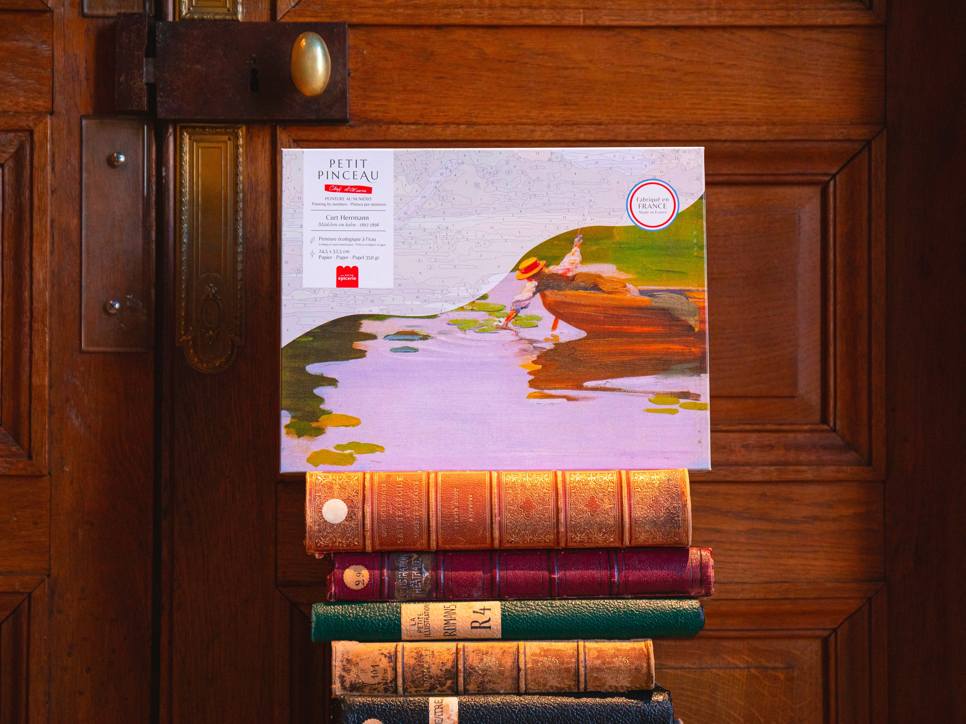 Kit de peinture au numéro - Mâdchen Im Kahn, Curt Herrmann