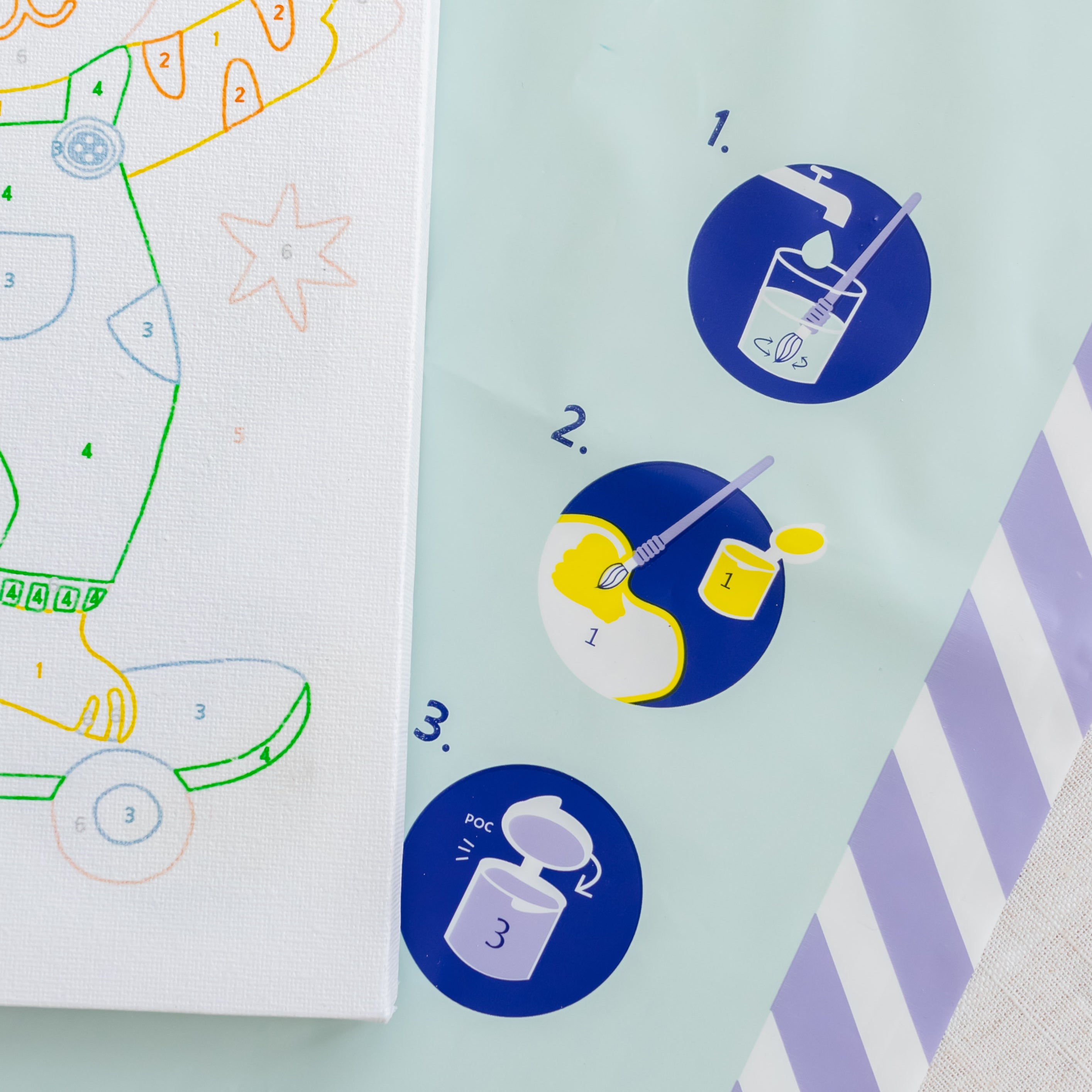 Paint by number kit for kids - Titi skate