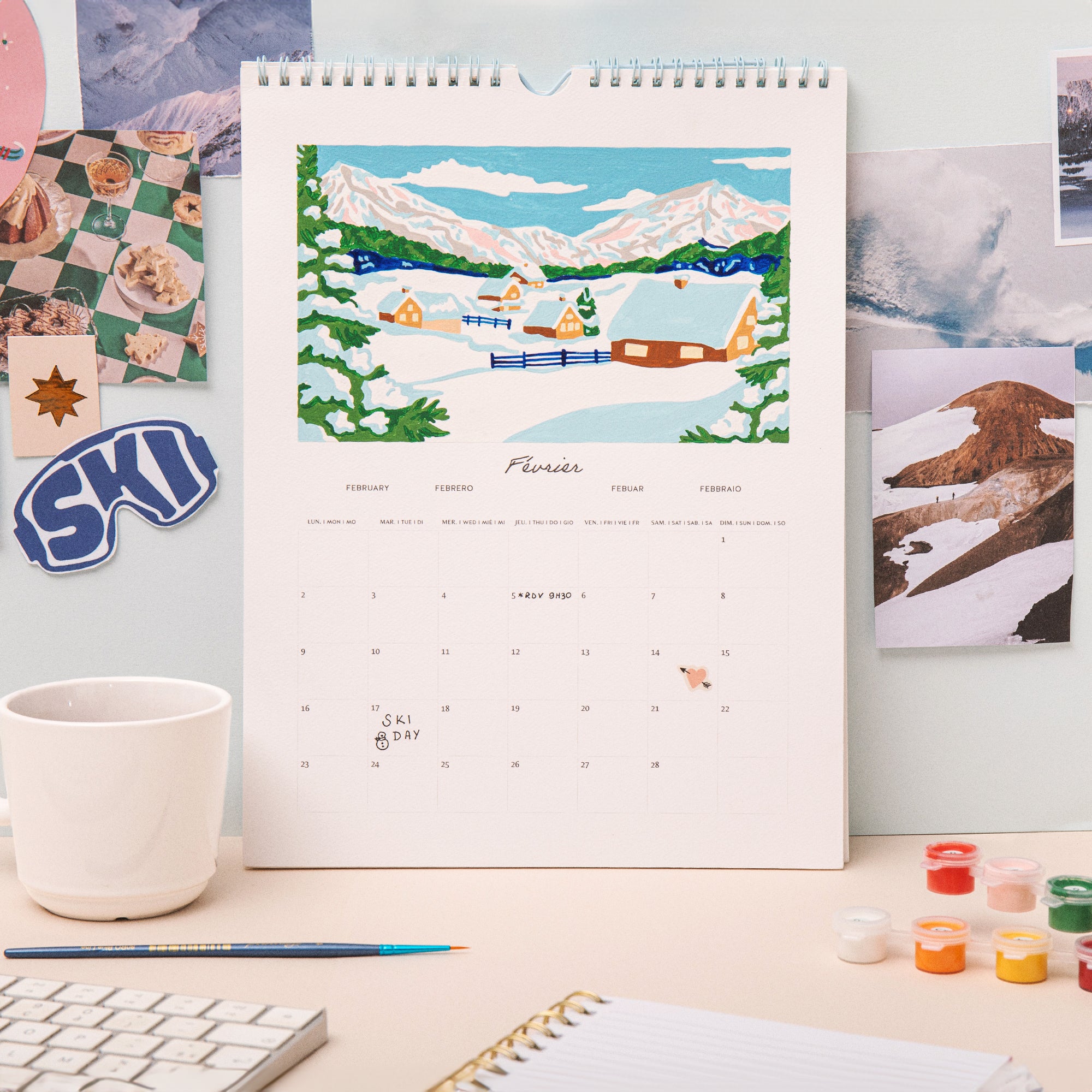 Kit de peinture au numéro - Calendrier 2026
