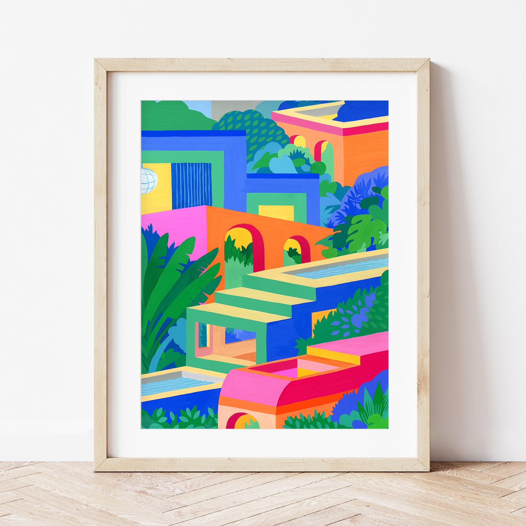 Kit peinture au numéro - Maisons colorées