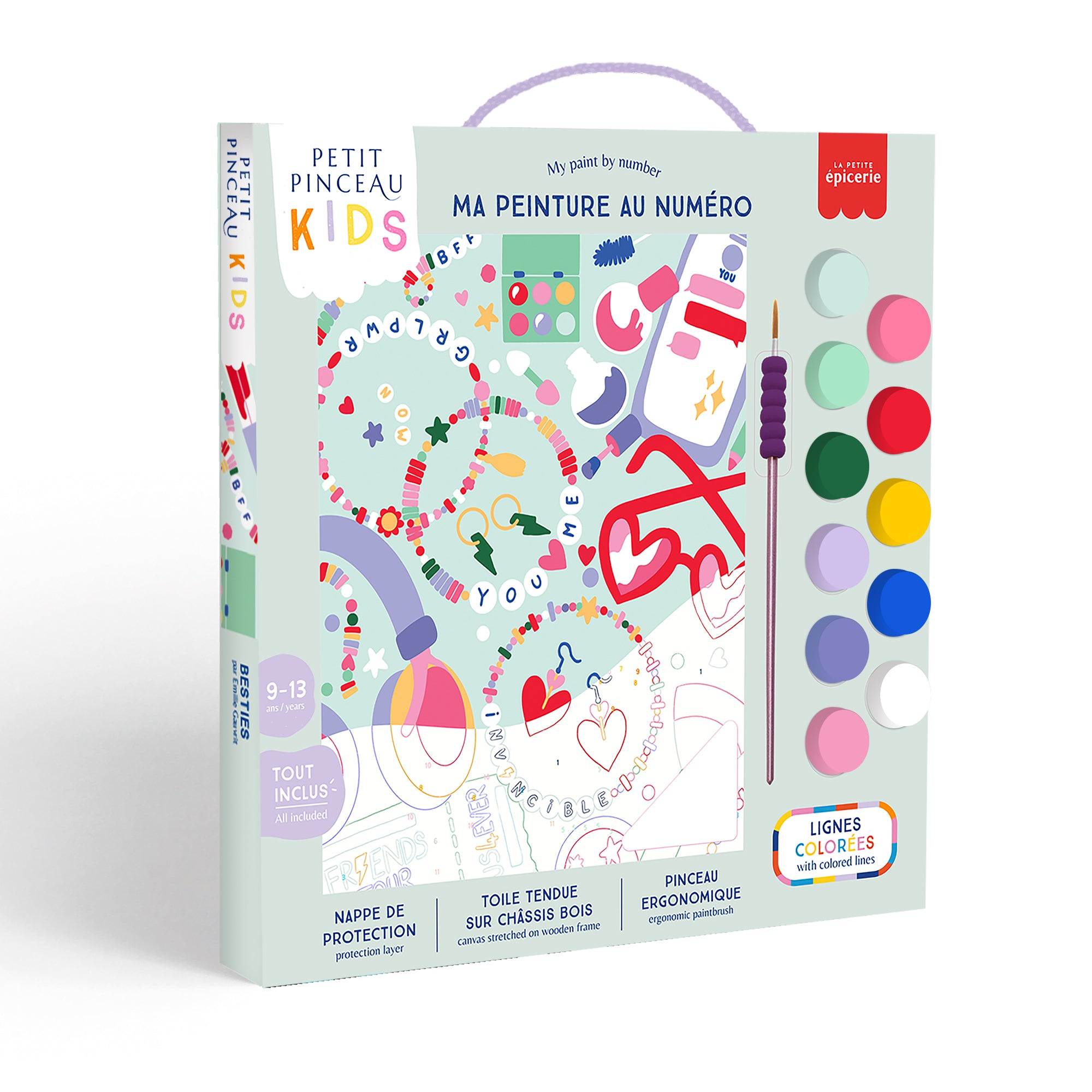 Paint by Number Kit for Kids - Unicorn and Piou