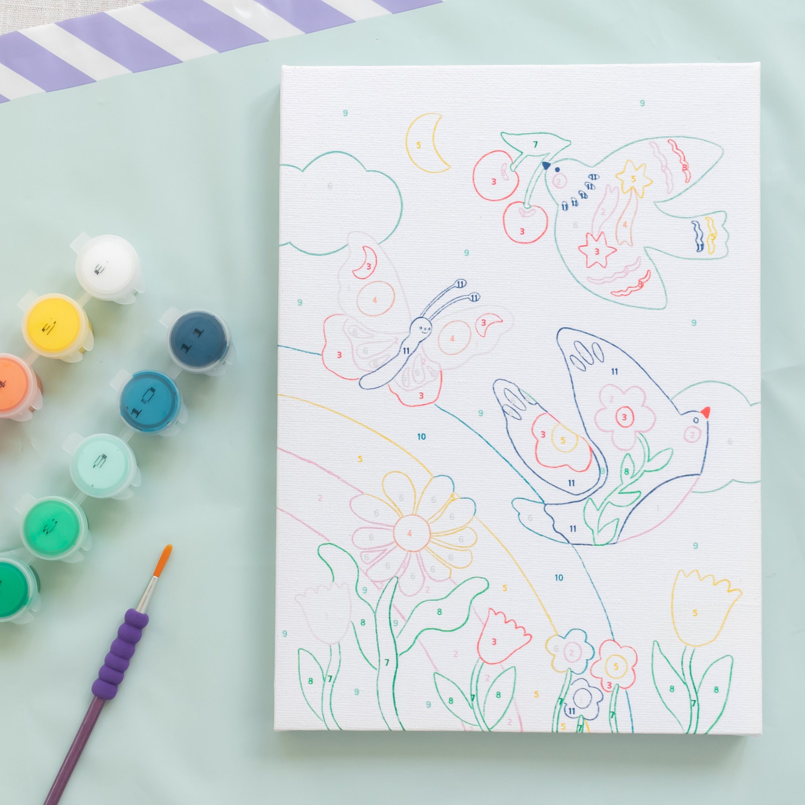 Kit de peinture au numéro pour les enfants - Printemps
