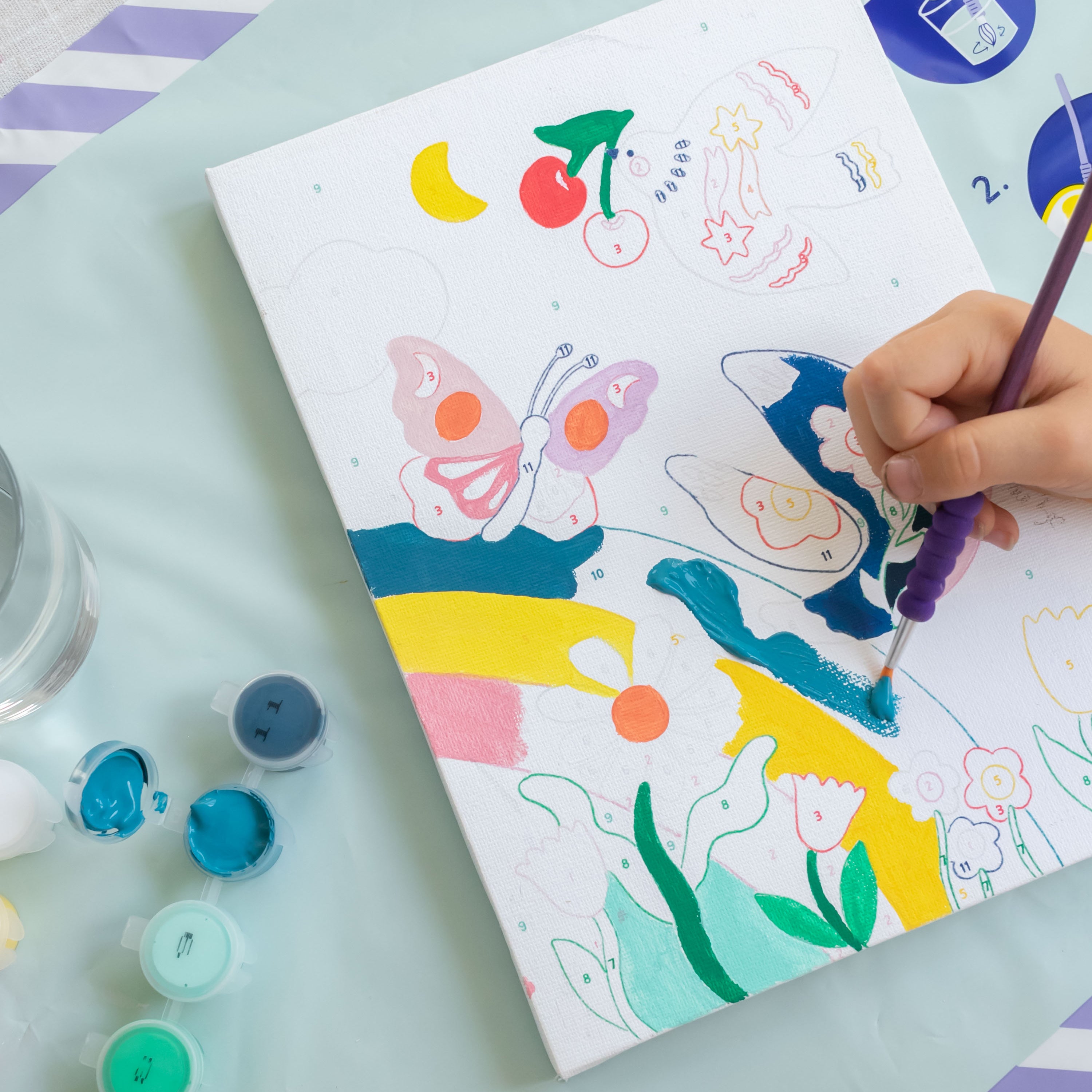 Kit de peinture au numéro pour les enfants - Printemps