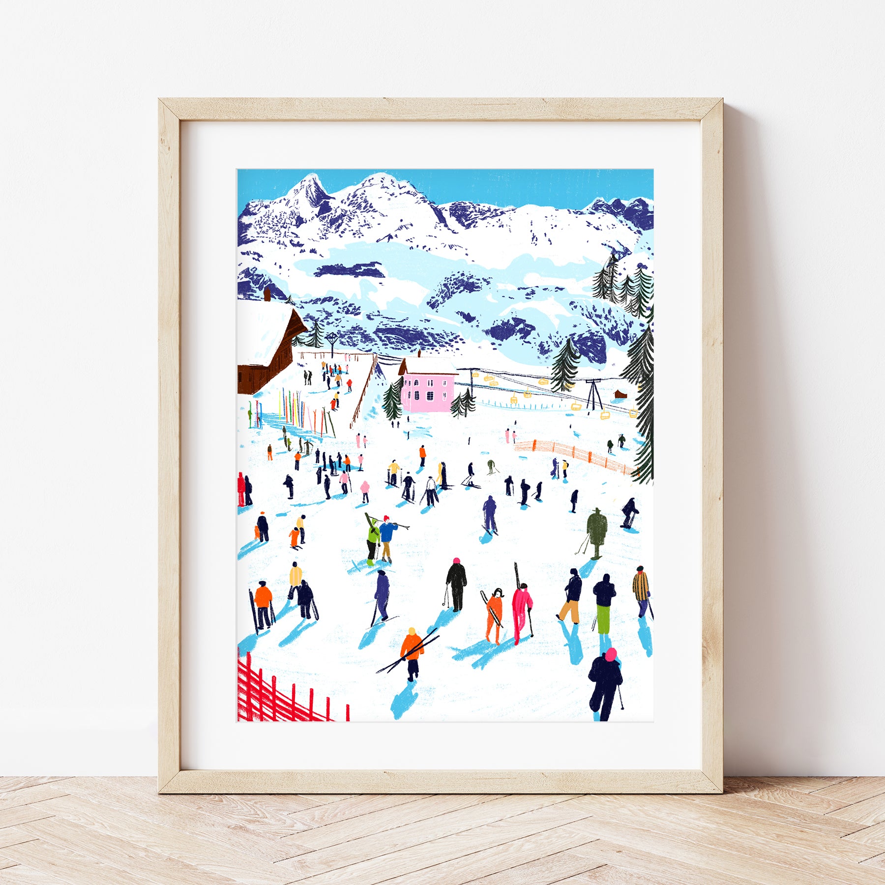 Paint by number kit - Skiing among mountains