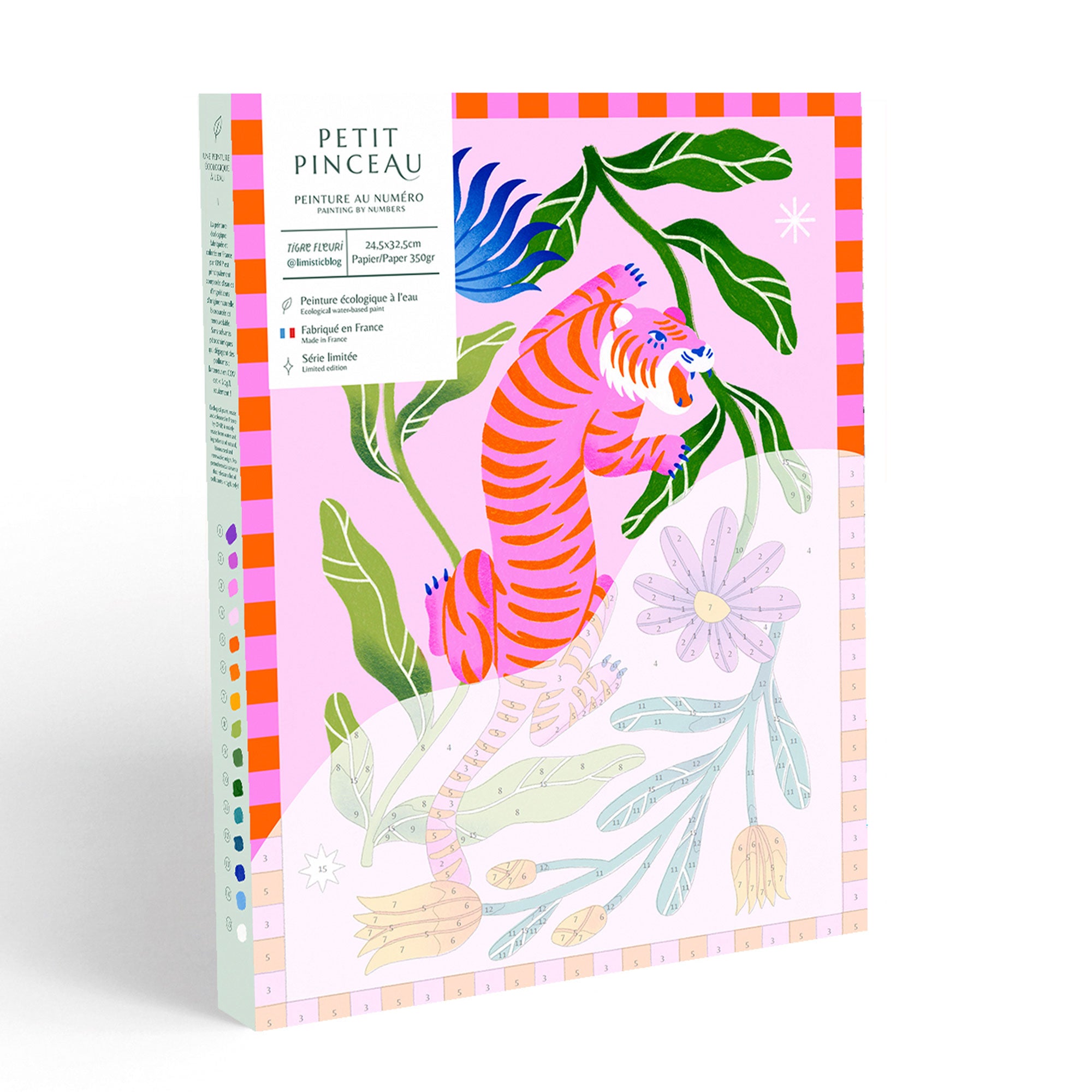 Kit peinture au numéro - Tigre Fleuri