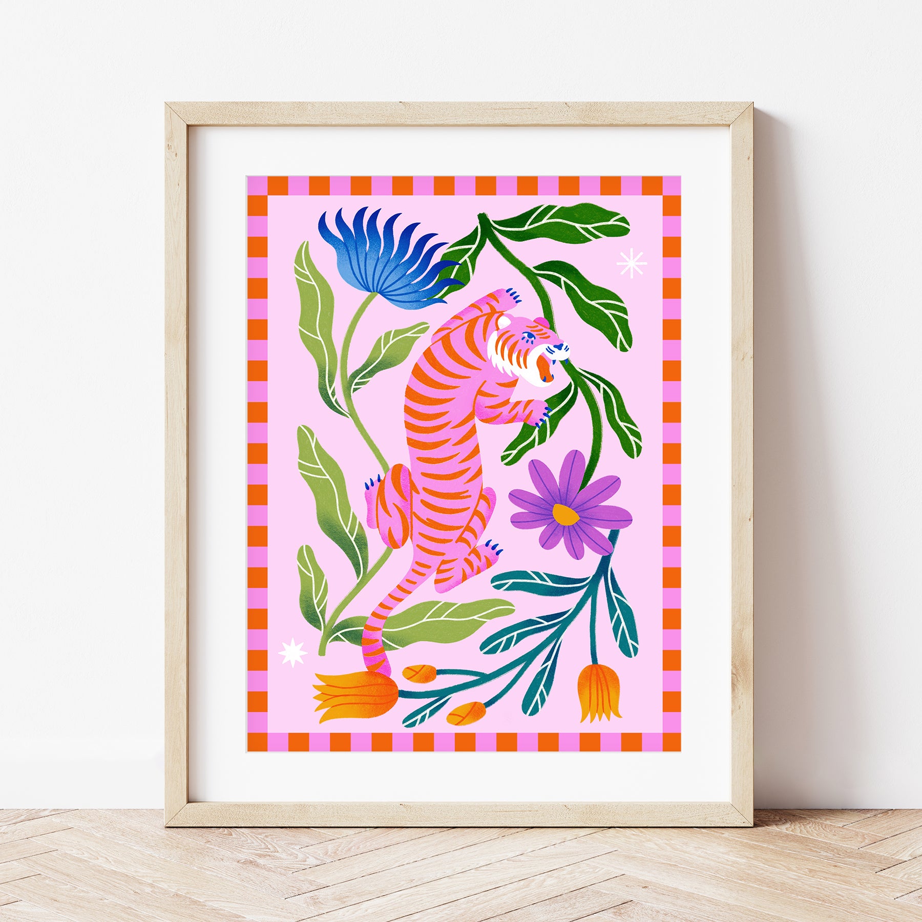 Kit peinture au numéro - Tigre Fleuri