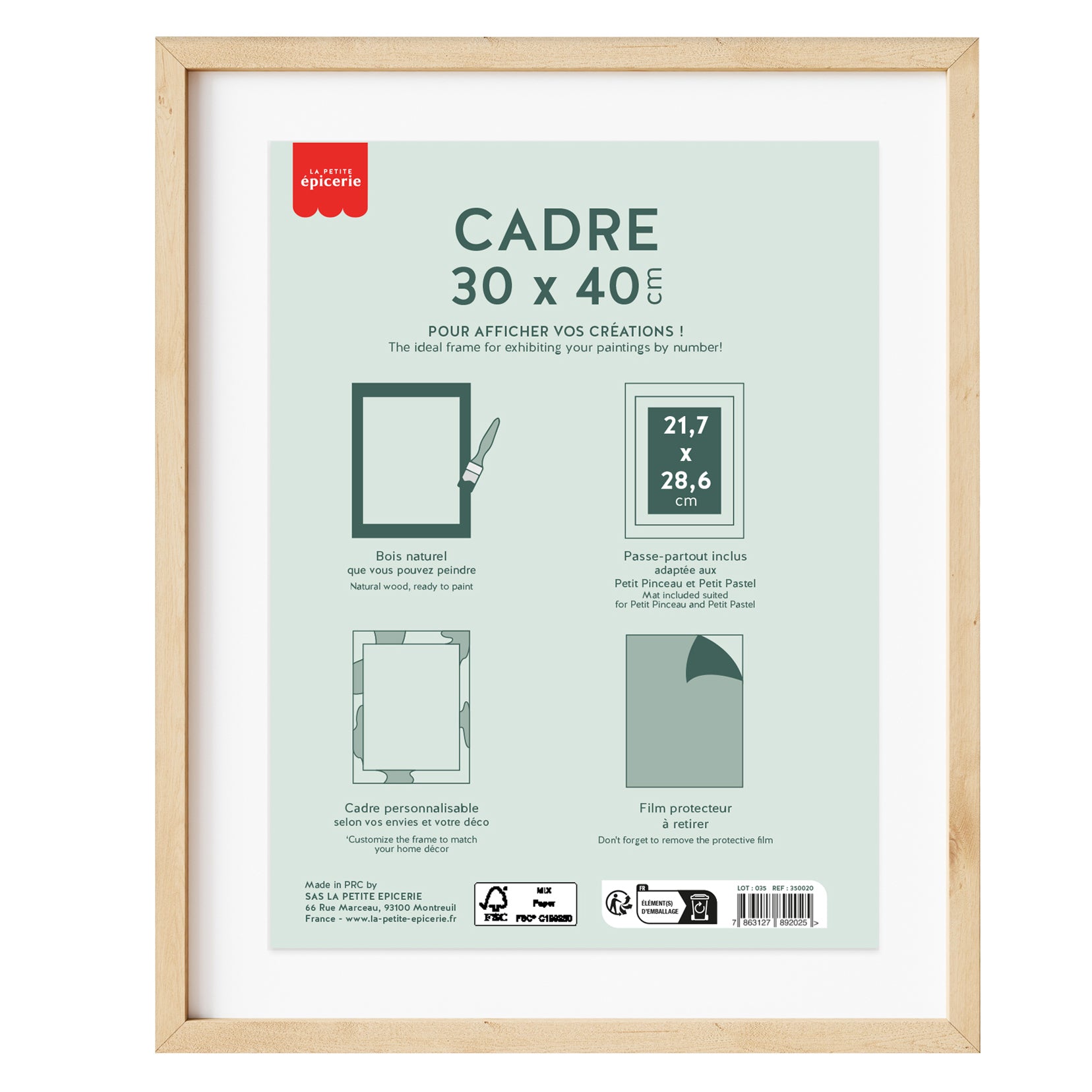 Cadre pour Peinture au numéro