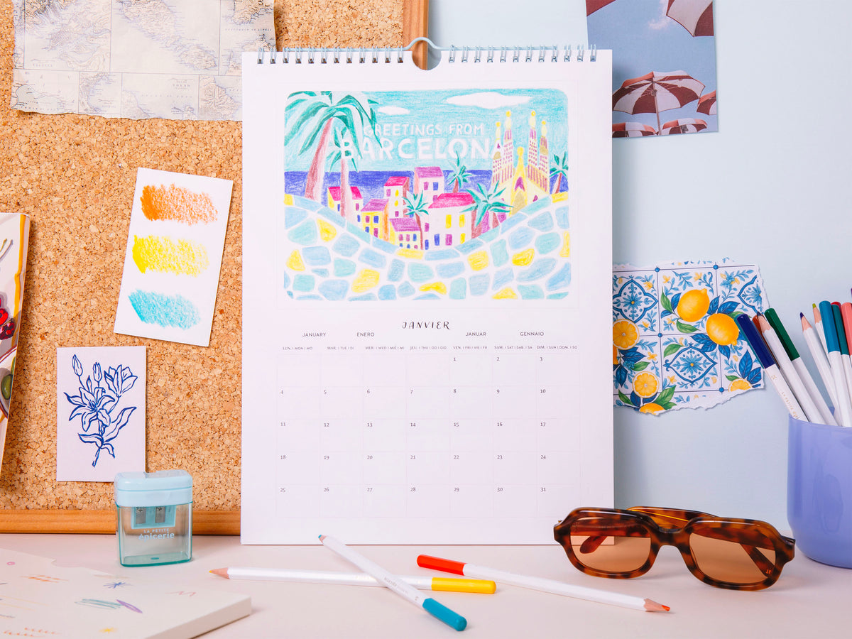 Kit de coloriage au numéro - Calendrier 2027 - City Trips