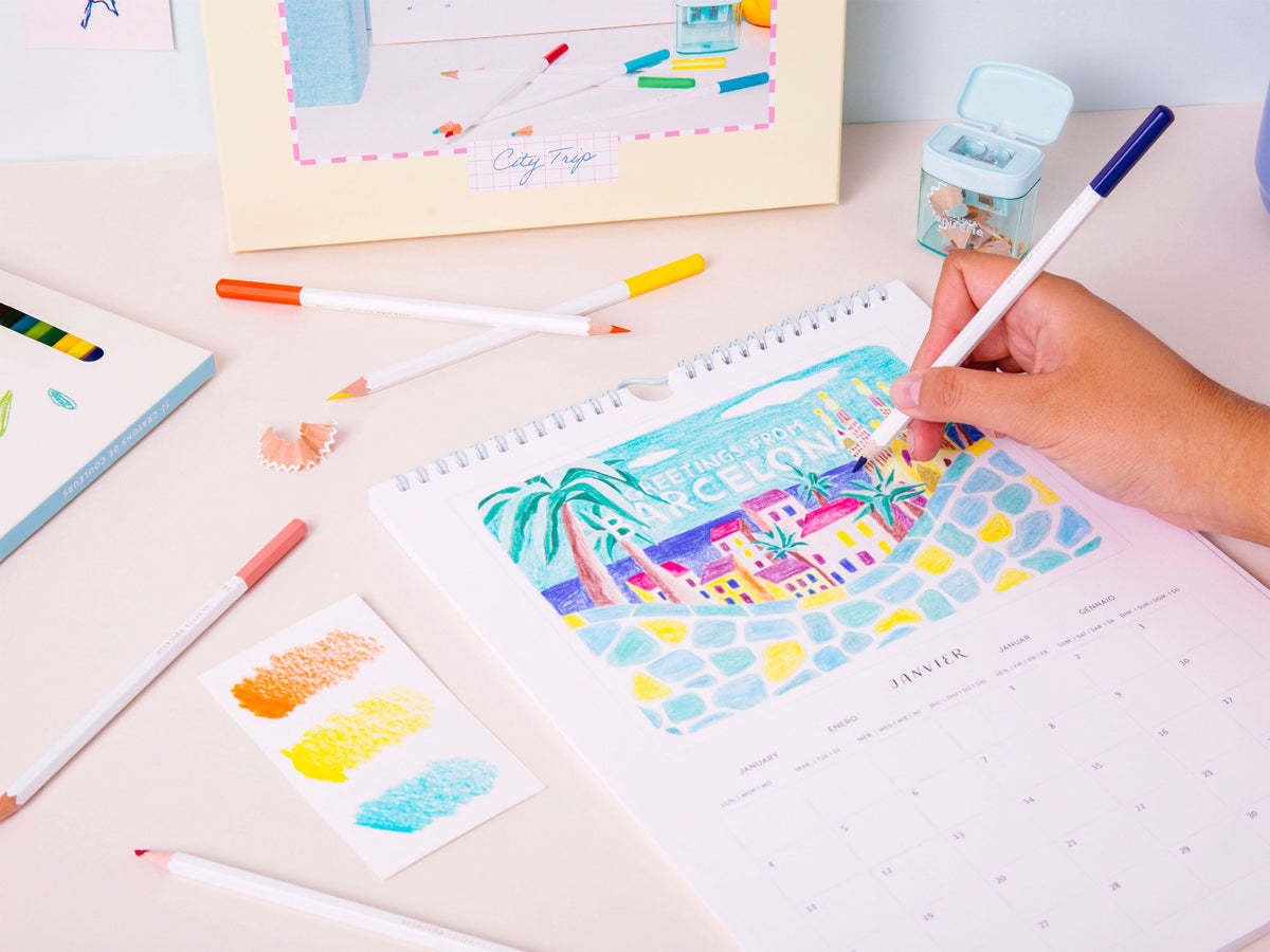 Kit de coloriage au numéro - Calendrier 2027 - City Trips