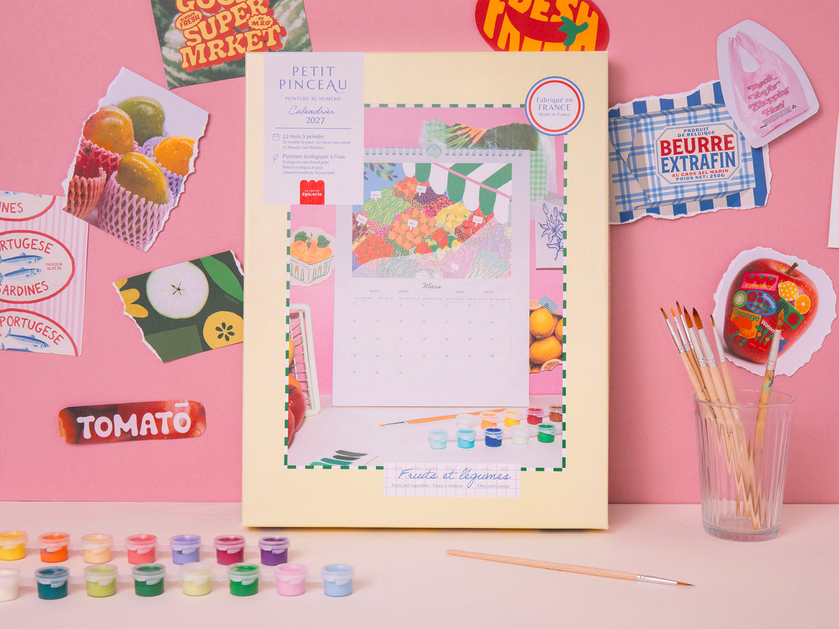 Kit de peinture au numéro - Calendrier 2027 - Fruits & Légumes