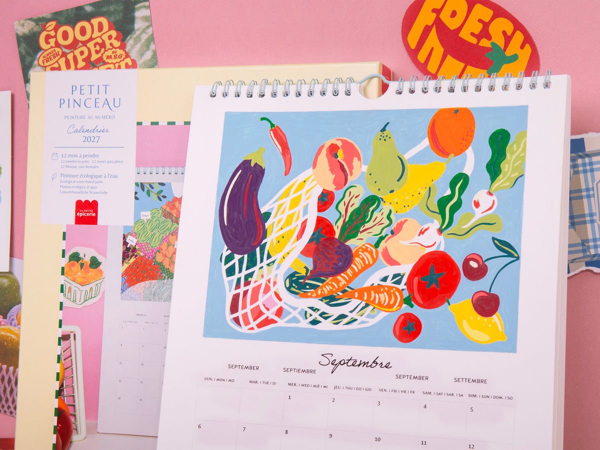 Kit de peinture au numéro - Calendrier 2027 - Fruits & Légumes