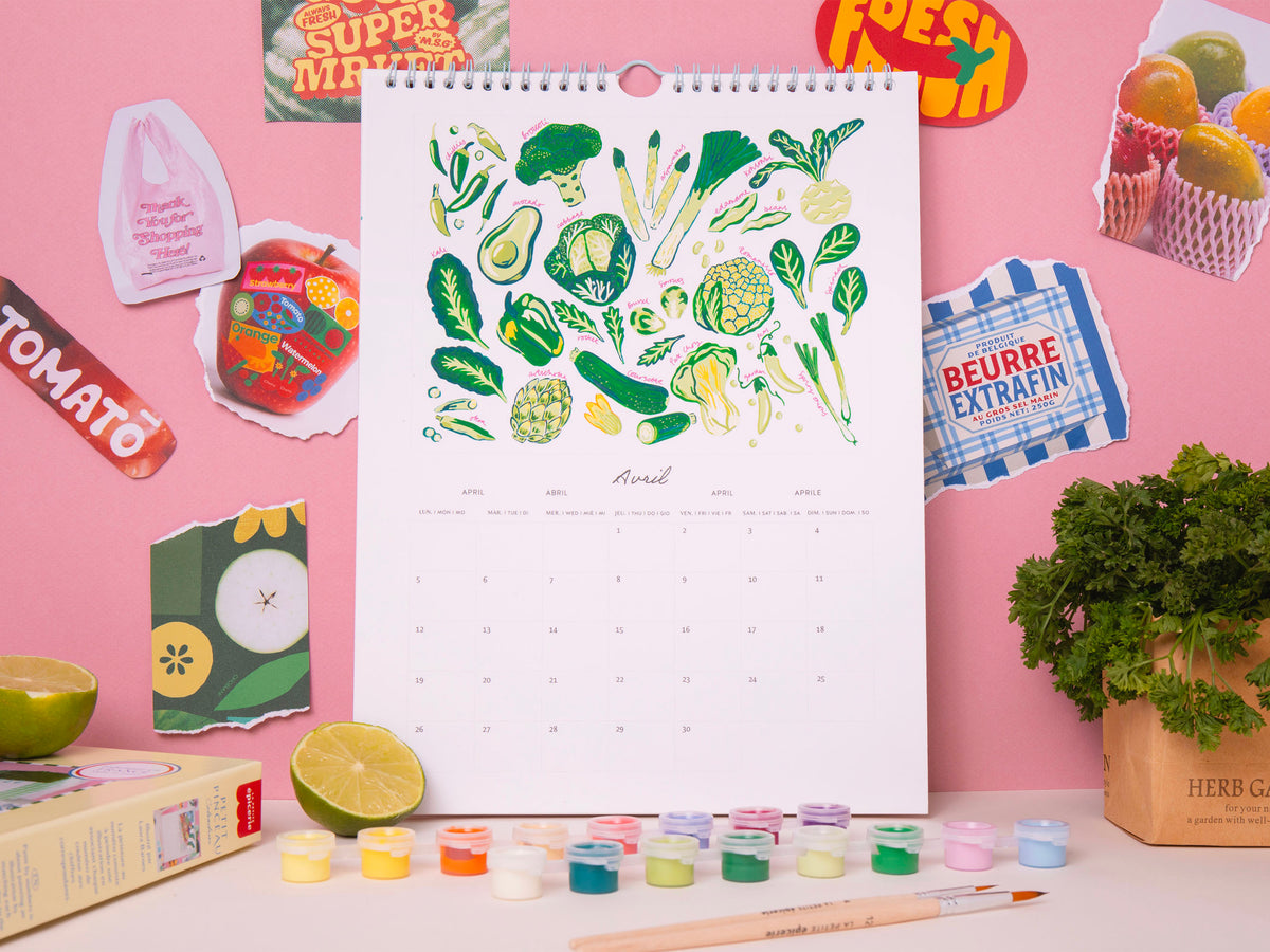 Kit de peinture au numéro - Calendrier 2027 - Fruits & Légumes