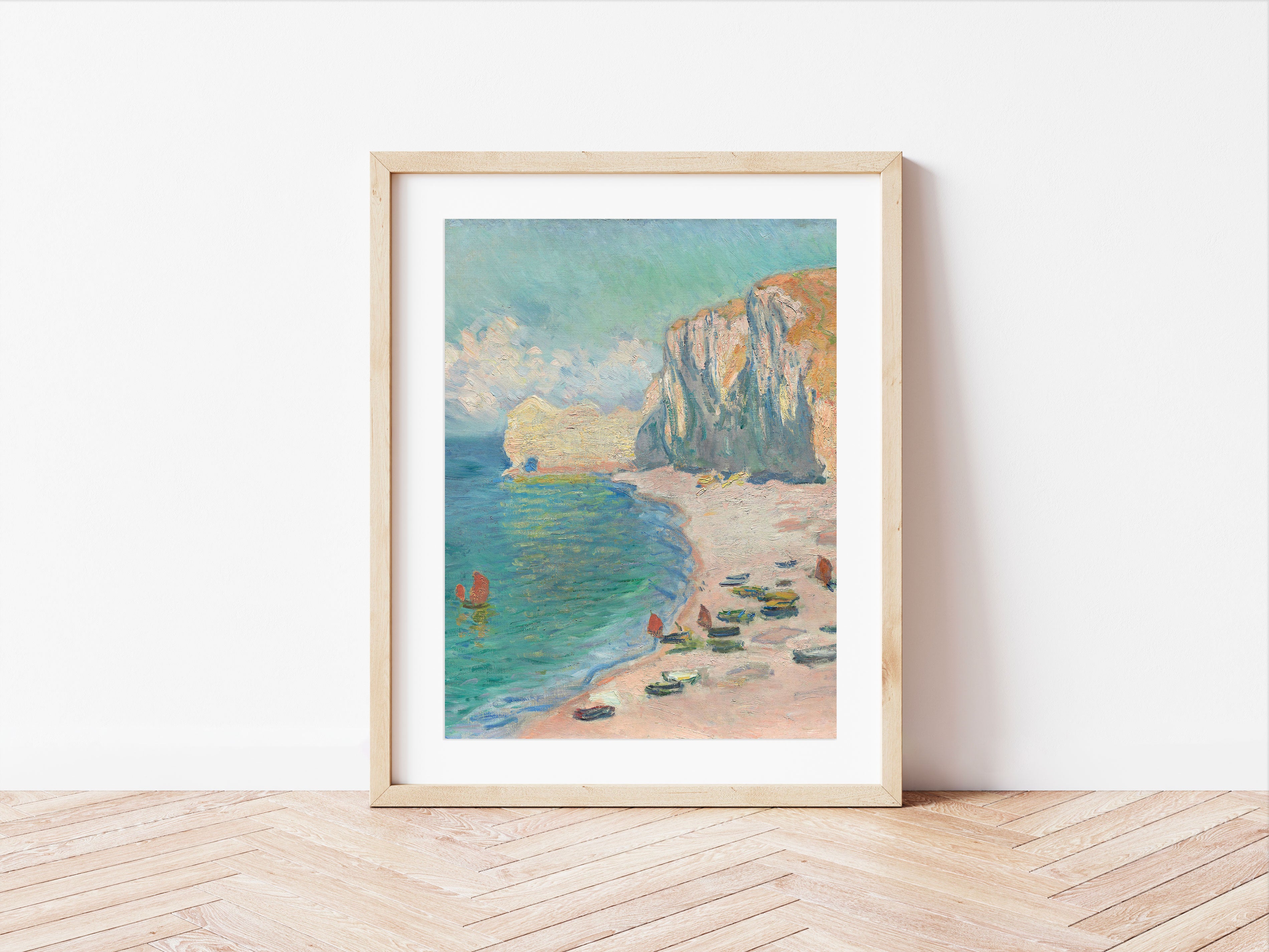 Kit de peinture au numéro - La Plage et la Falaise d'Amont, Claude Monet