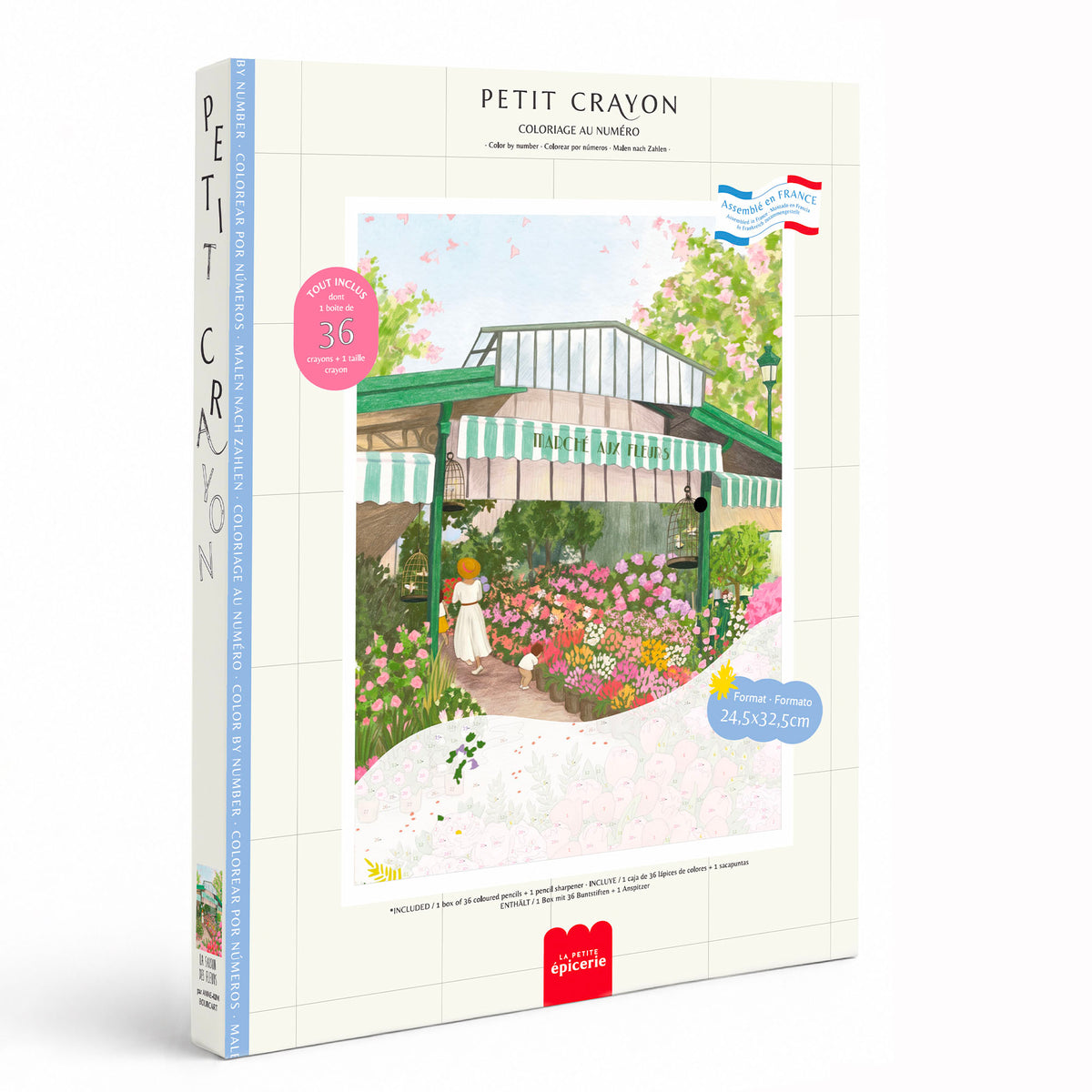 Kit de coloriage au numéro - Petit Crayon - La saison des fleurs
