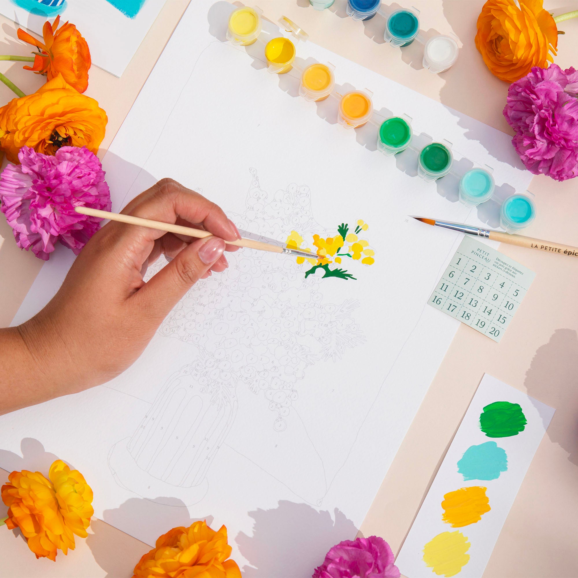 Kit de peinture au numéro - Mimosa