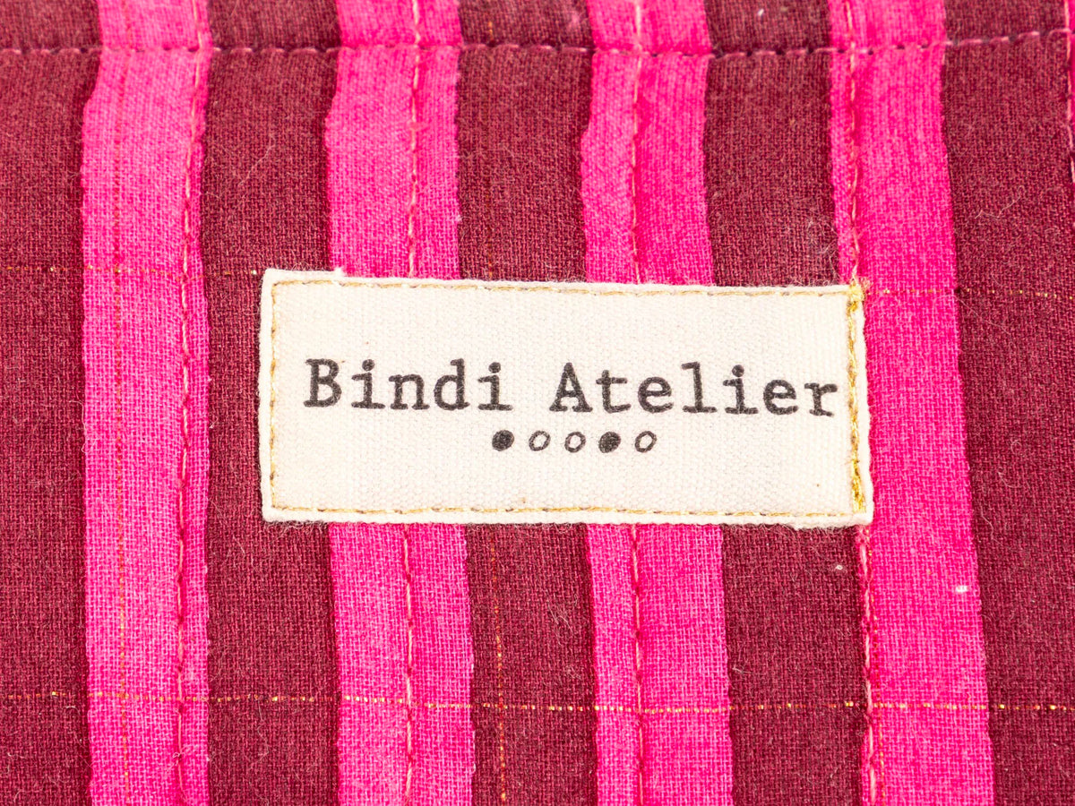 Trousse à crayon et pinceau Bindi Atelier Rayures framboise