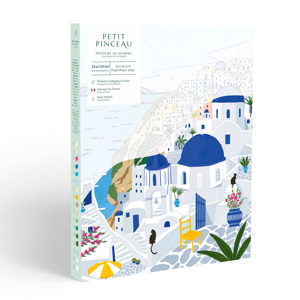 Coffret peinture au numéro - Petit Pinceau - Santorini par Maja