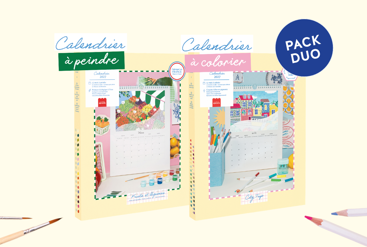 Lot de 2 Calendriers 2027 (à peindre et à colorier)